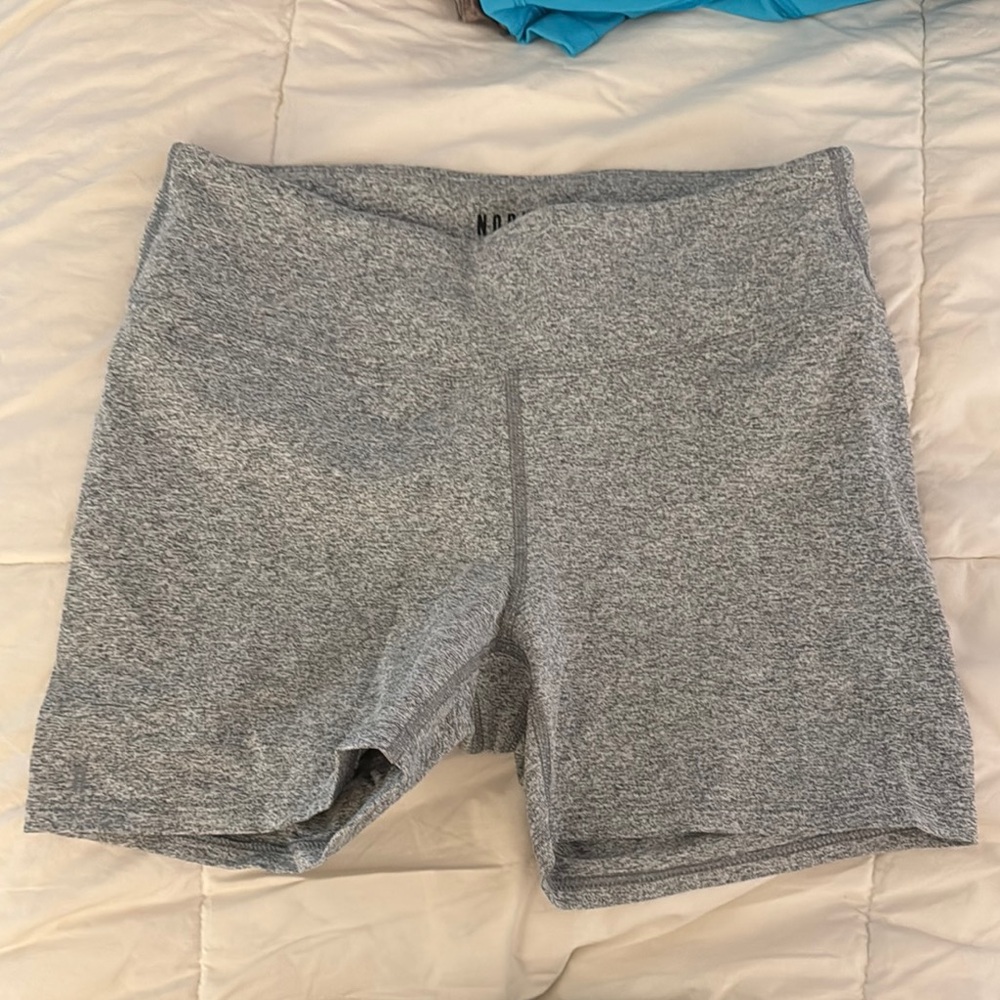 NOBULL Gray Bike Shorts with Stretchy Form-Fit